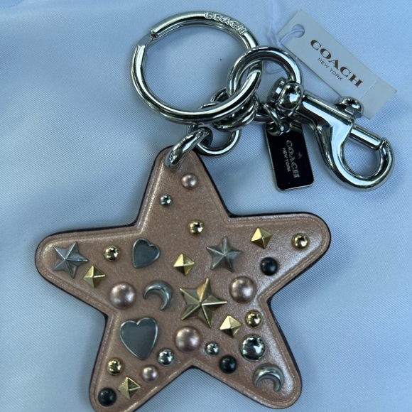 NWT Coach Star Keychain with Gold and Silver Accents - Picture 4 of 4